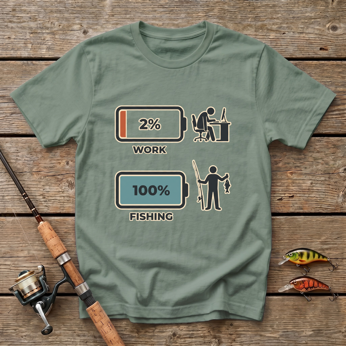 Work Vs Fishing T-Shirt