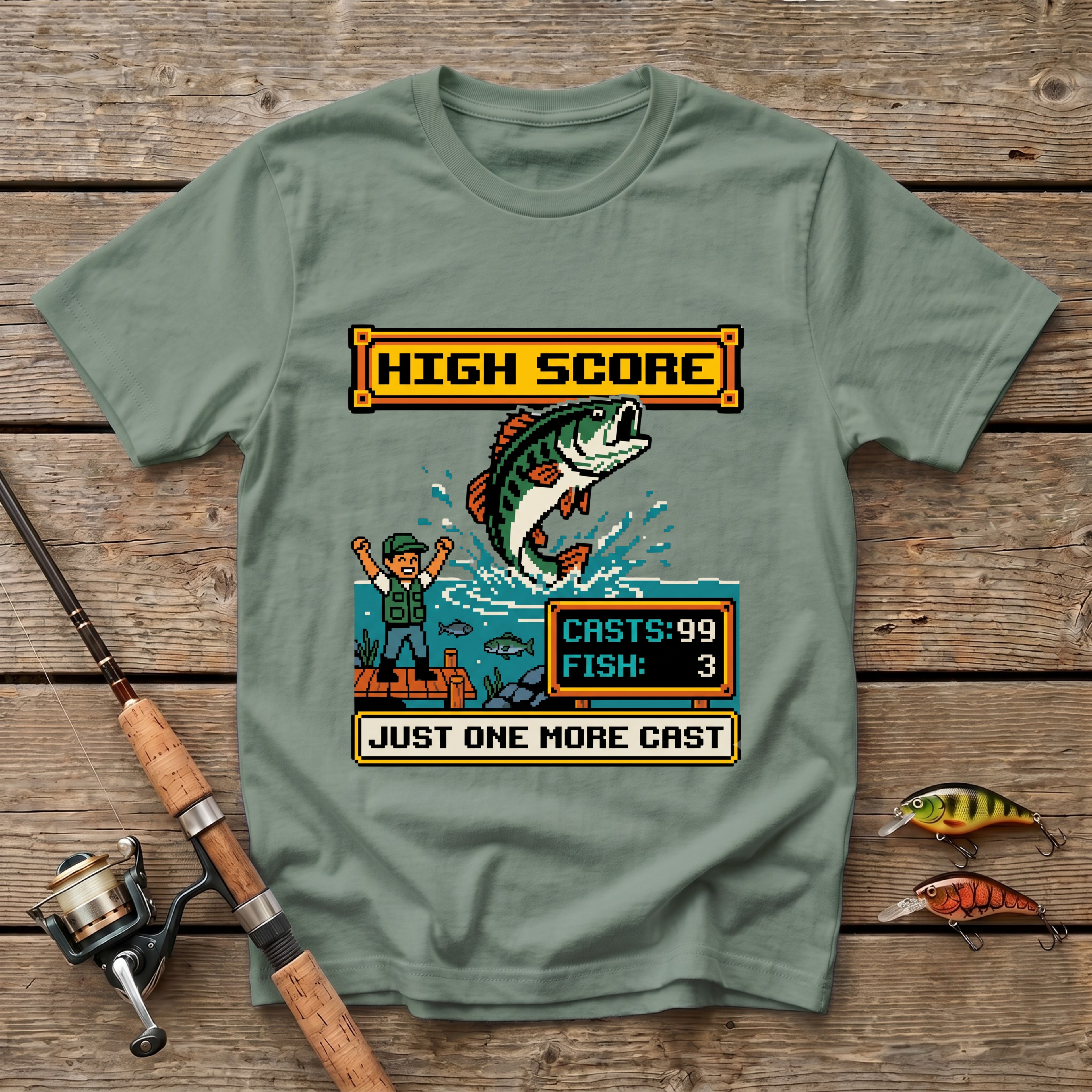 High Score. Just One More Cast T-Shirt