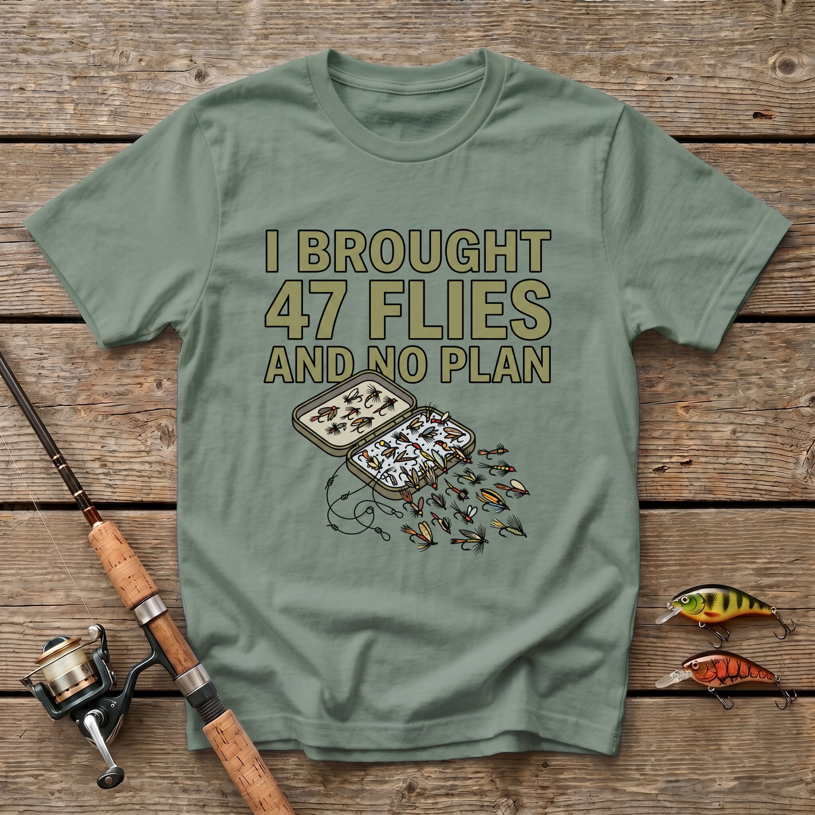 47 Flies And No Plan T-Shirt