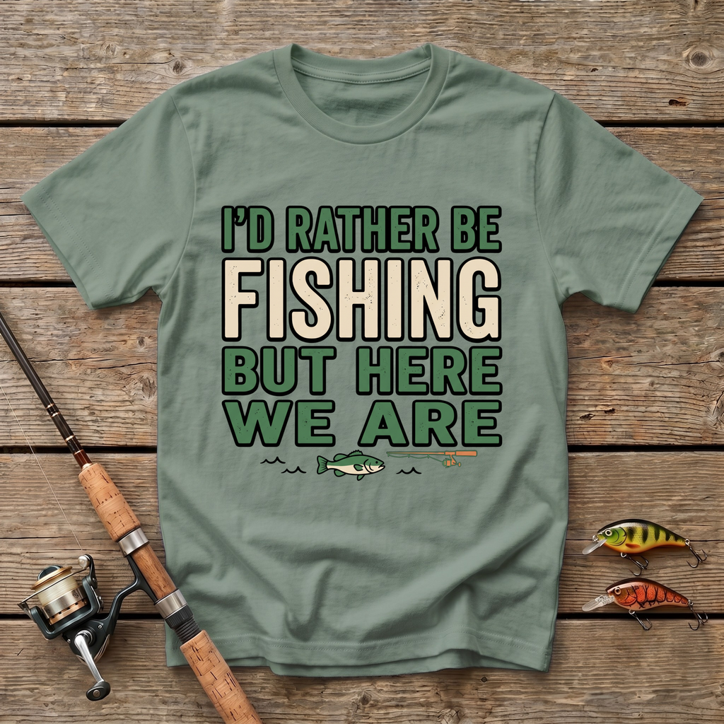 I'd Rather Be Fishing But Here We Are T-Shirt