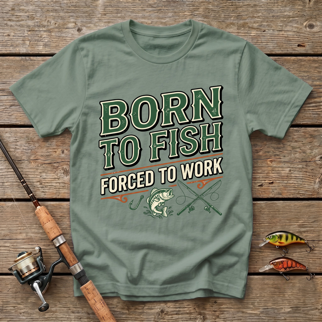 Born To Fish - Forced To Work T-Shirt