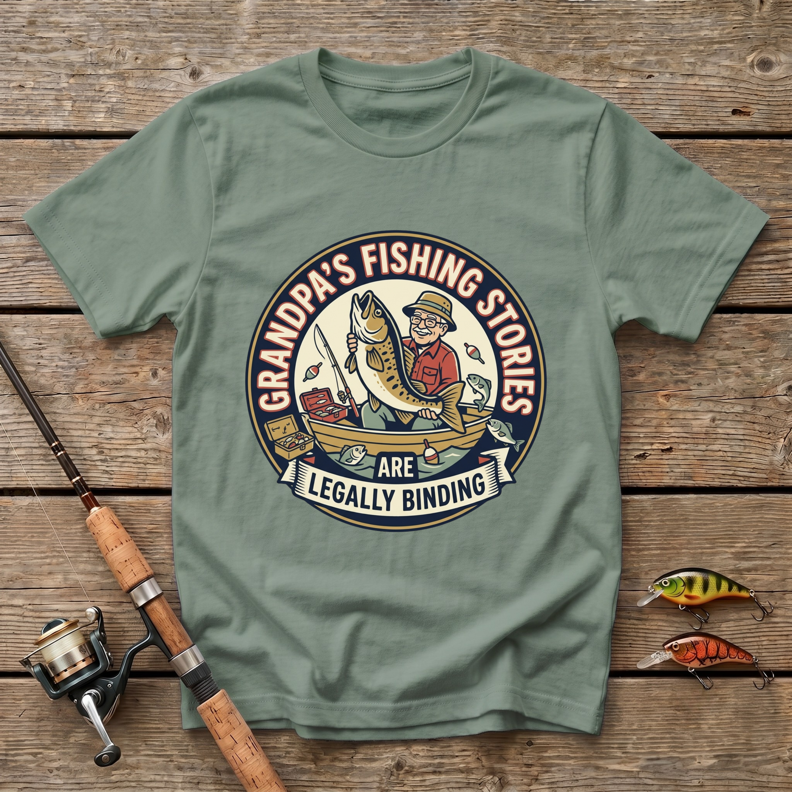 Grandpa's Fishing Stories T-Shirt