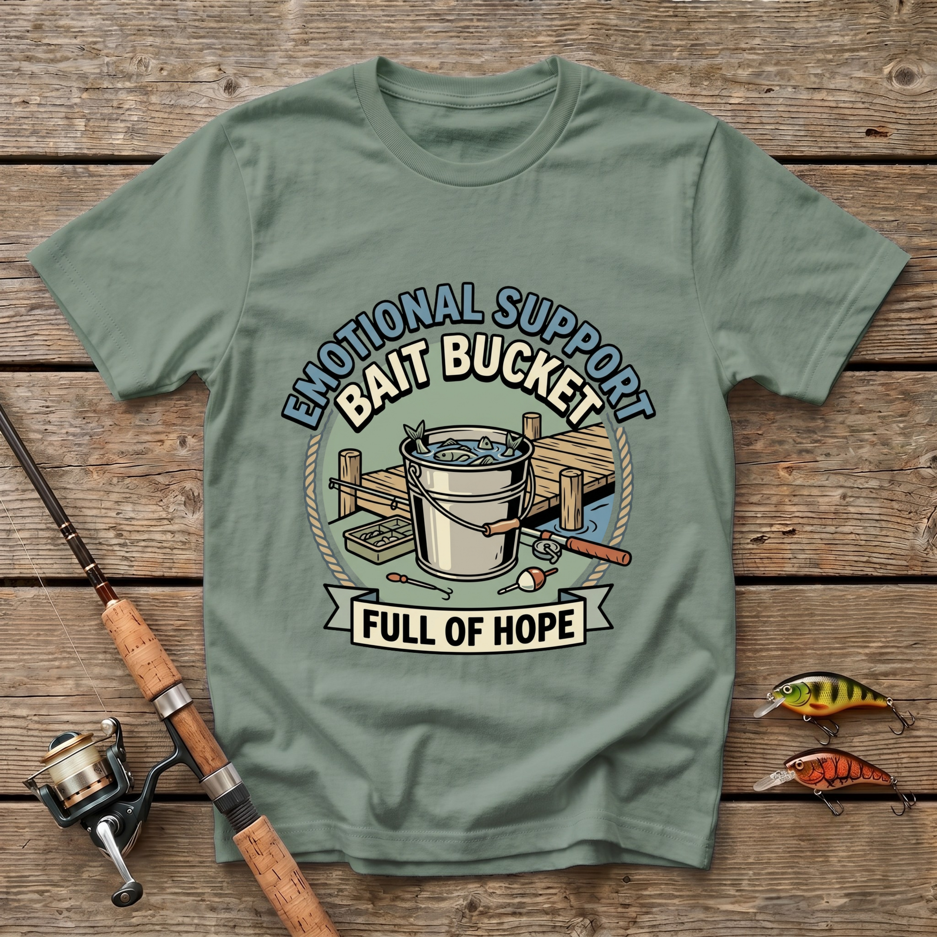 Emotional Support Bait Bucket T-Shirt