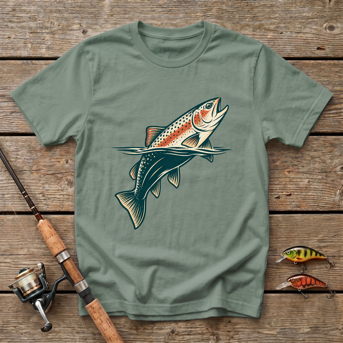 Trout In River T-Shirt