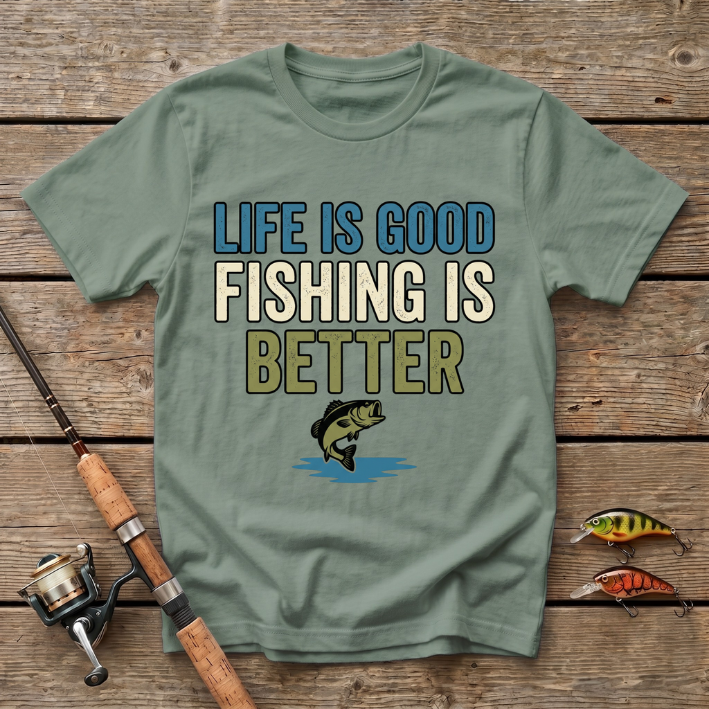 Life Is Good, Fishing Is Better T-Shirt