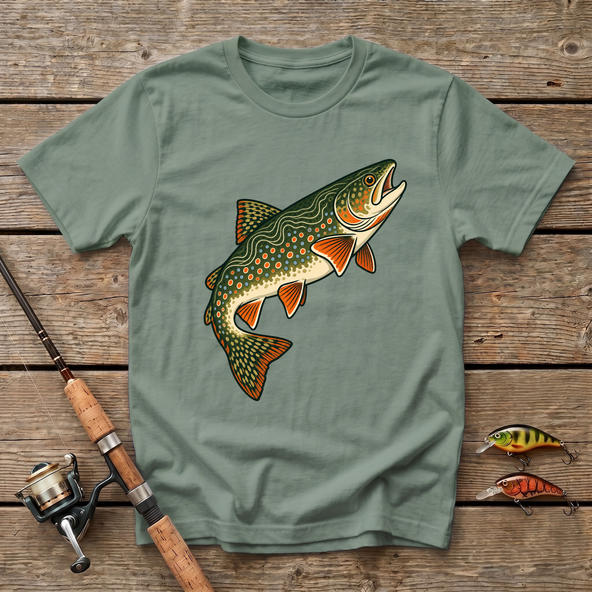 Patterned Trout T-Shirt