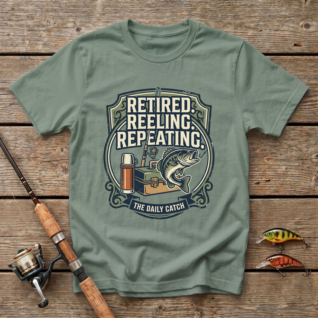 Retired Reeling Repeating T-Shirt