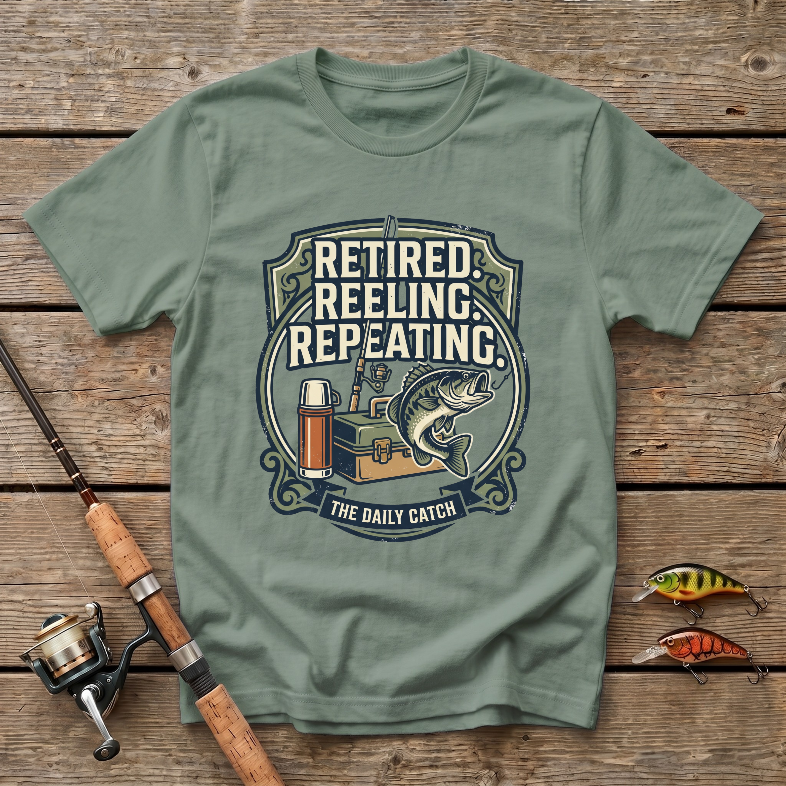 Retired Reeling Repeating T-Shirt