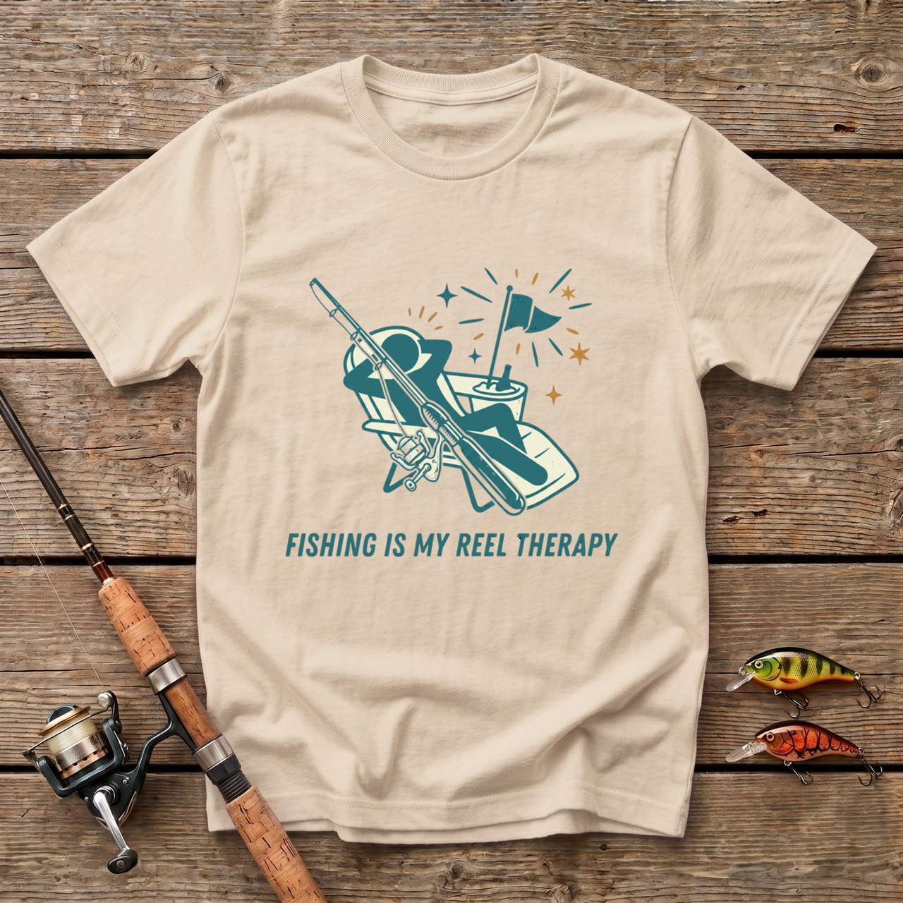 Fishing Is My Reel Therapy T-Shirt