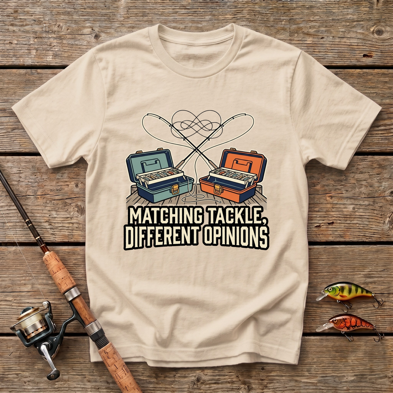 Matching Tackle, Different Opinions T-Shirt