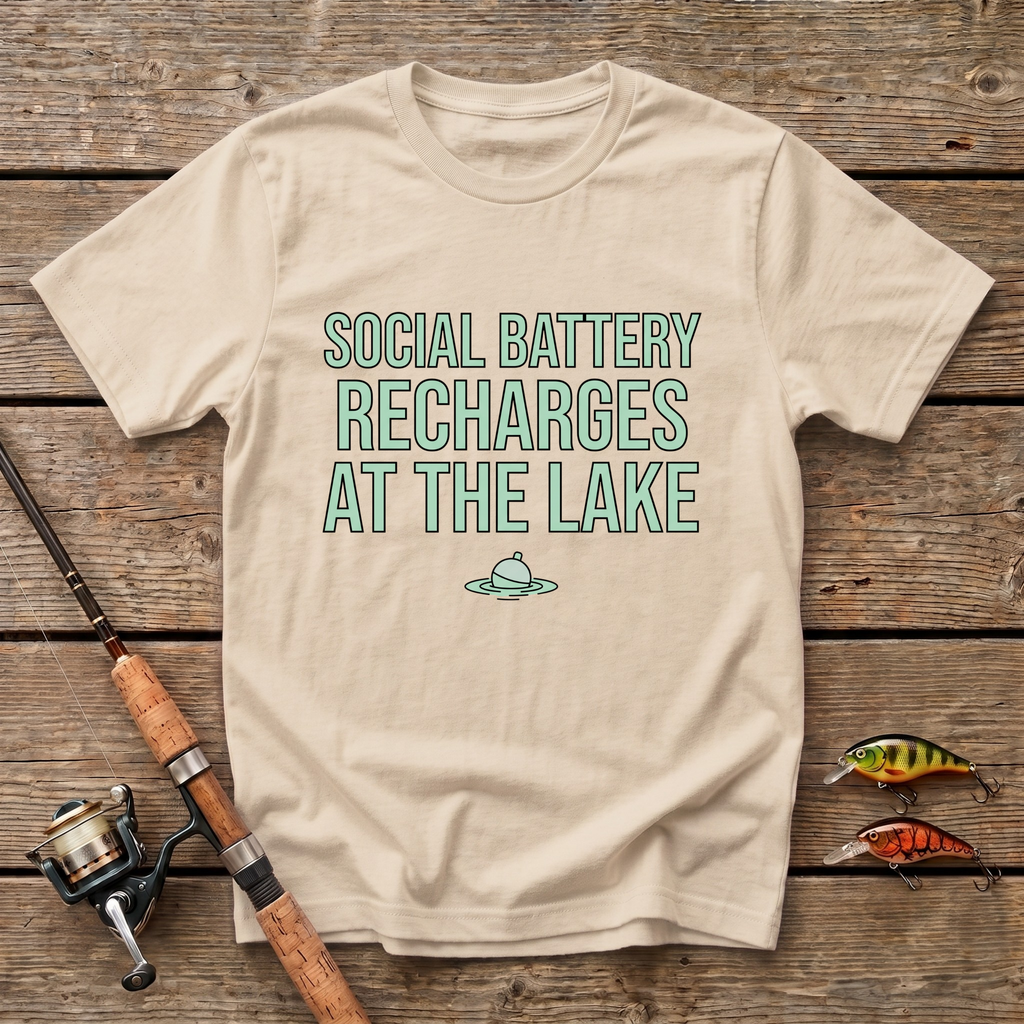 Social Battery Recharges At The Lake T-Shirt