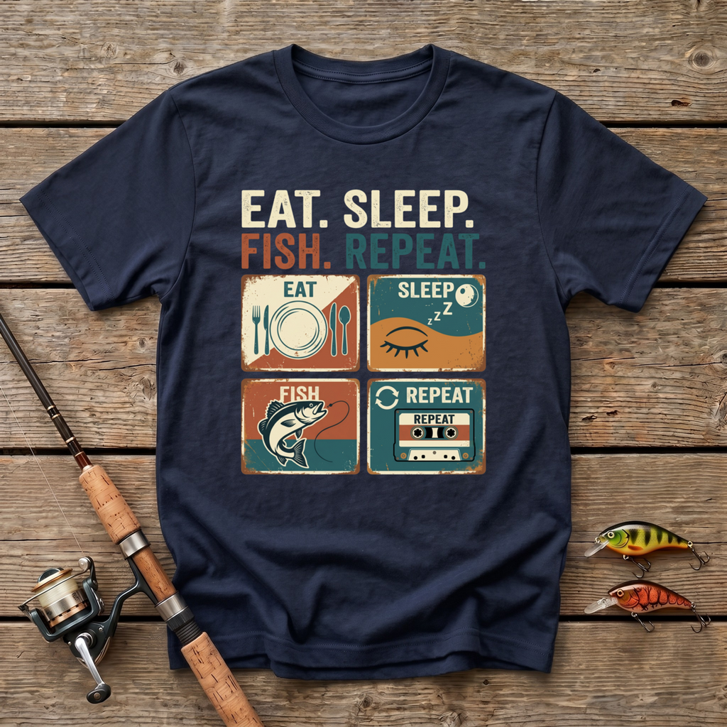 Eat Sleep Fish Repeat T-Shirt