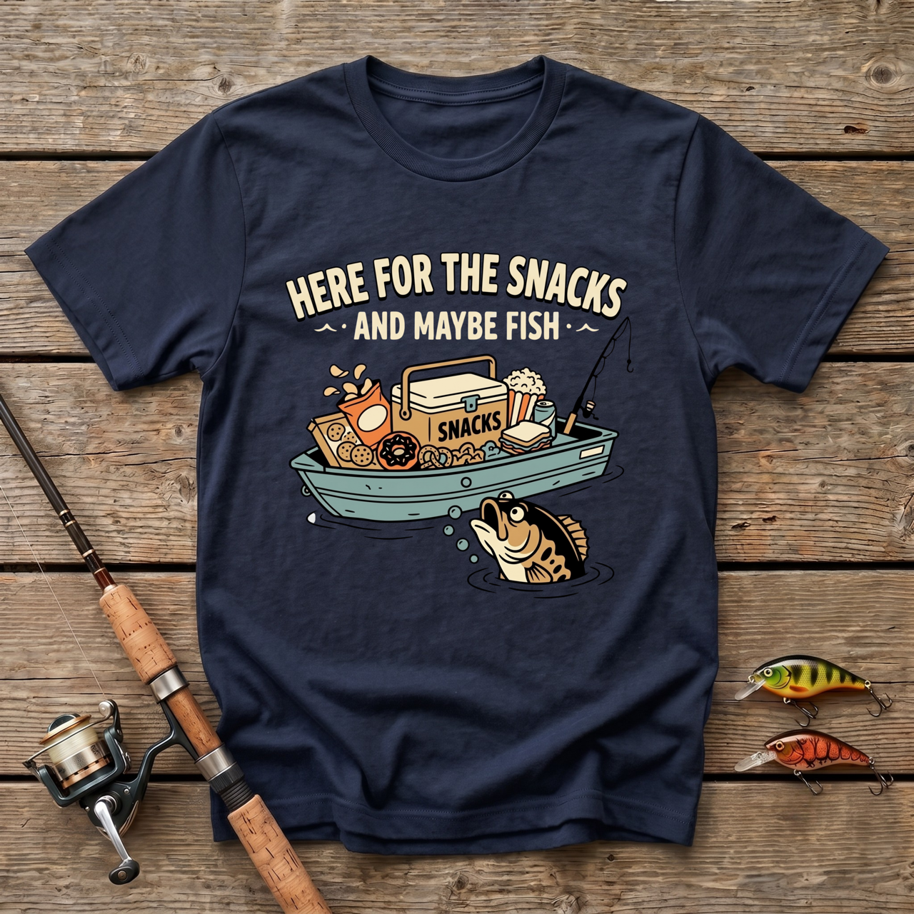 Here For The Snacks And Maybe Fish T-Shirt
