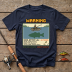 Warning: Social Battery Low - Go Fishing T-Shirt