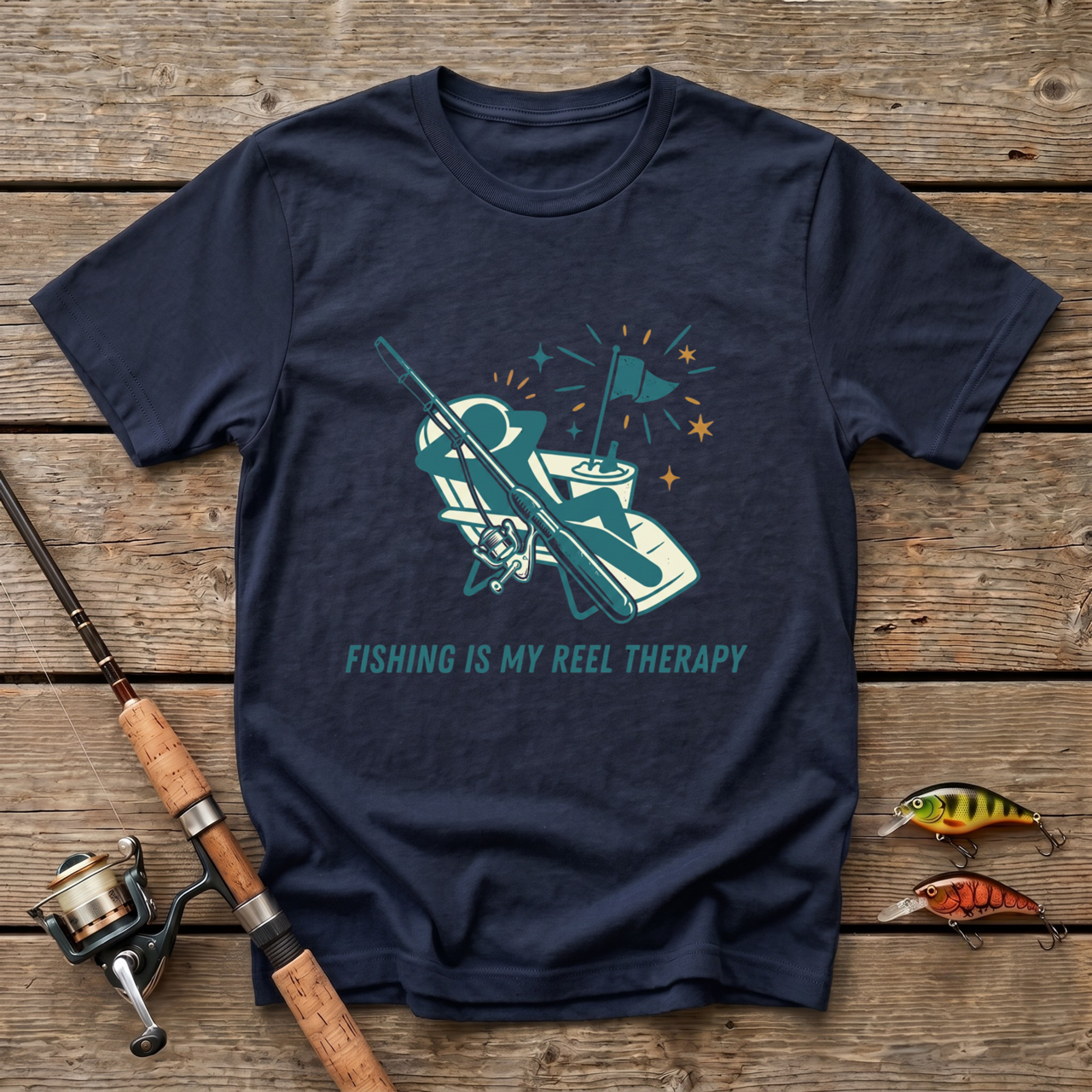 Fishing Is My Reel Therapy T-Shirt