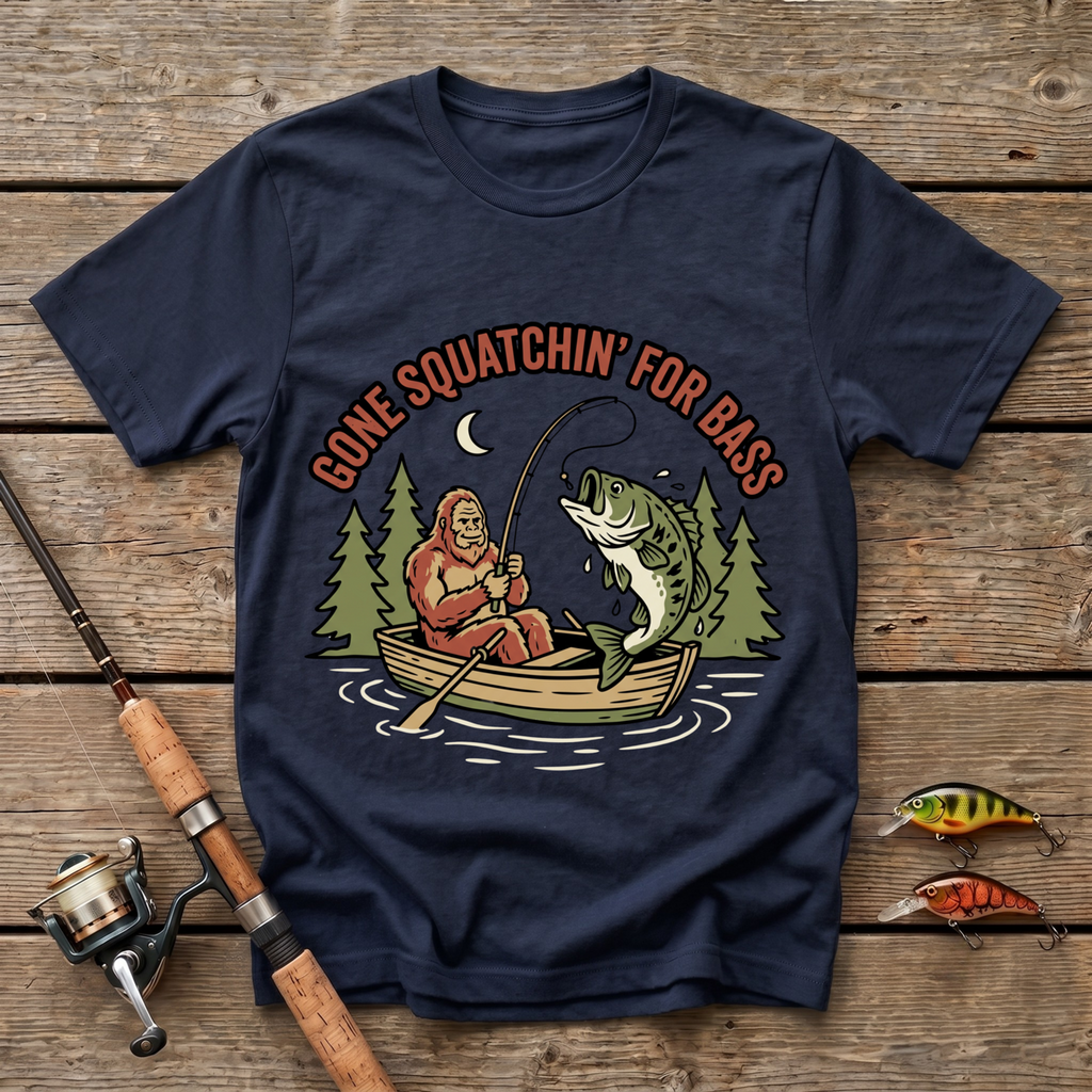 Gone Squatchin' For Bass T-Shirt