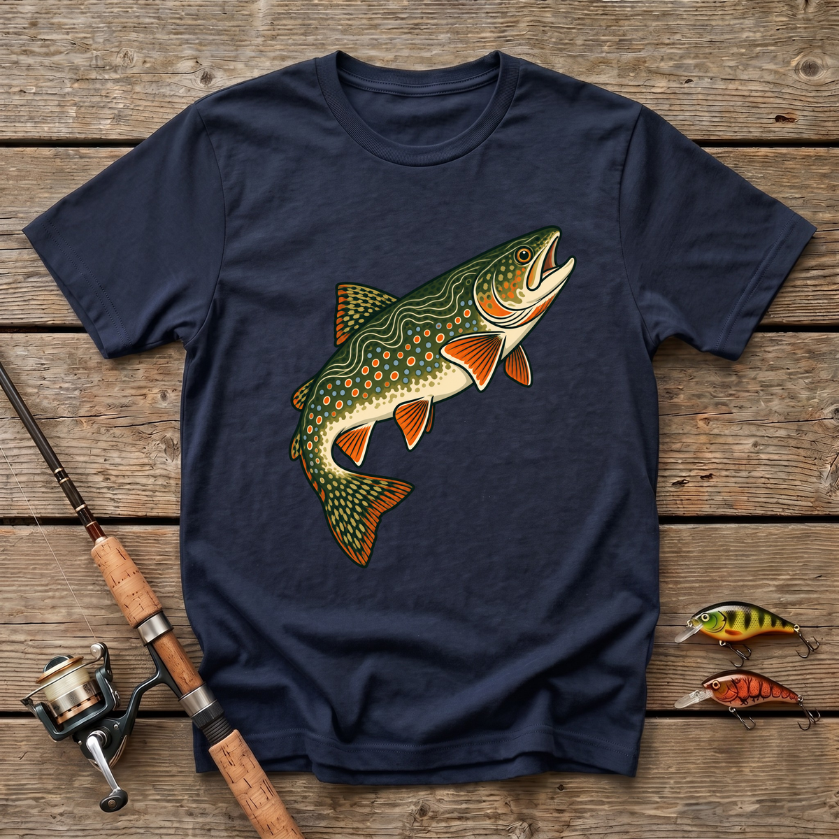 Patterned Trout T-Shirt