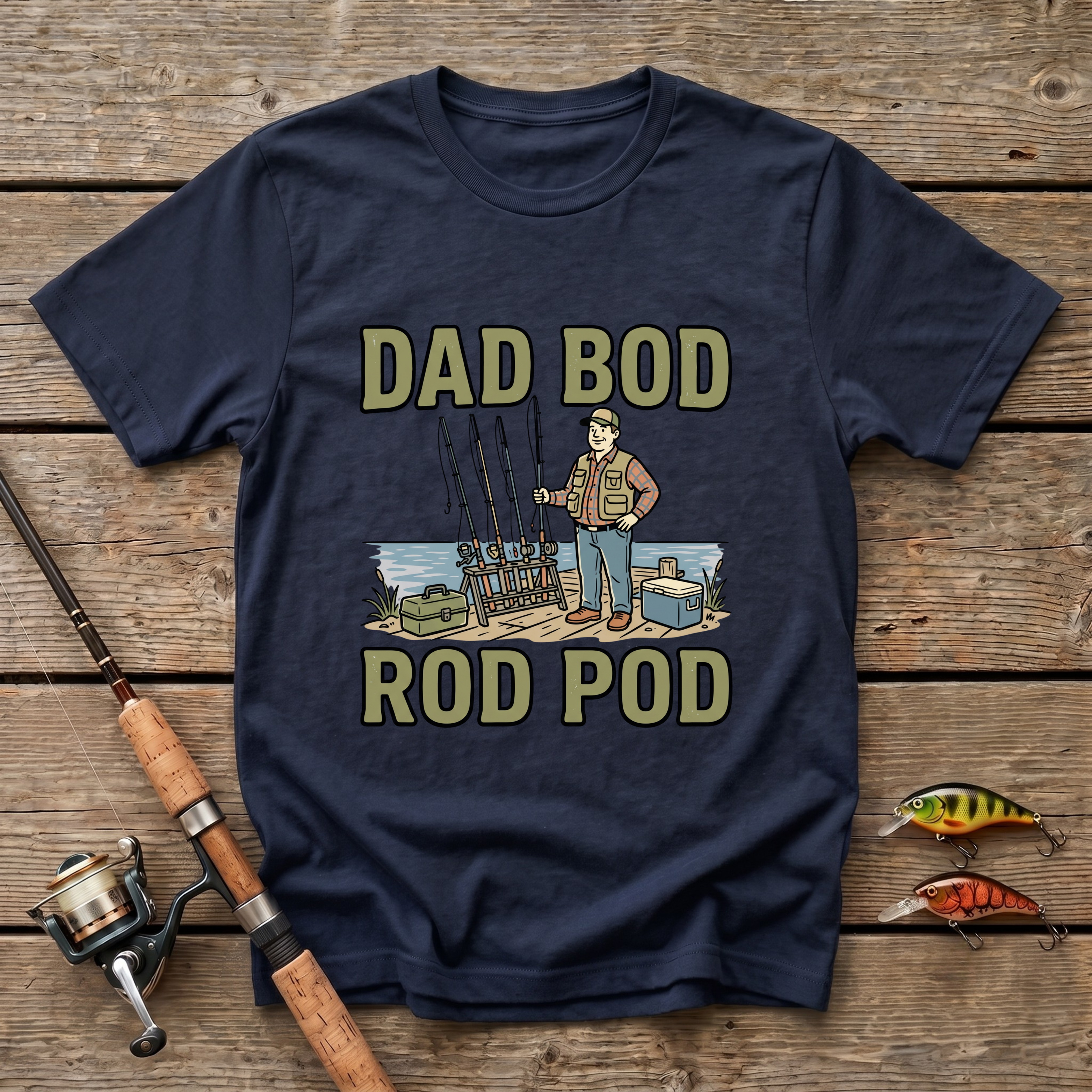 Dad Bod Rod Pod T-Shirt
