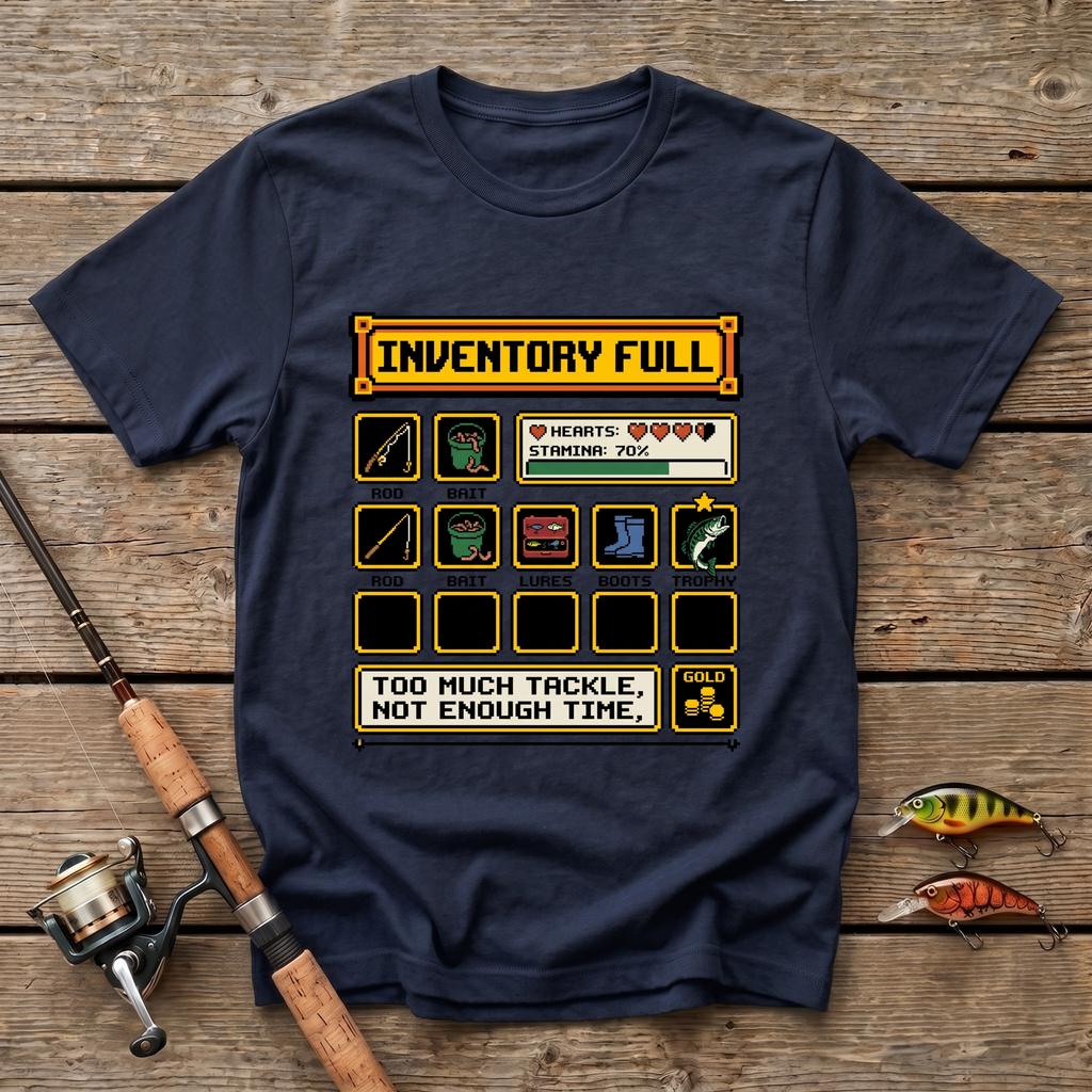 Inventory Full. Too Much Tackle T-Shirt
