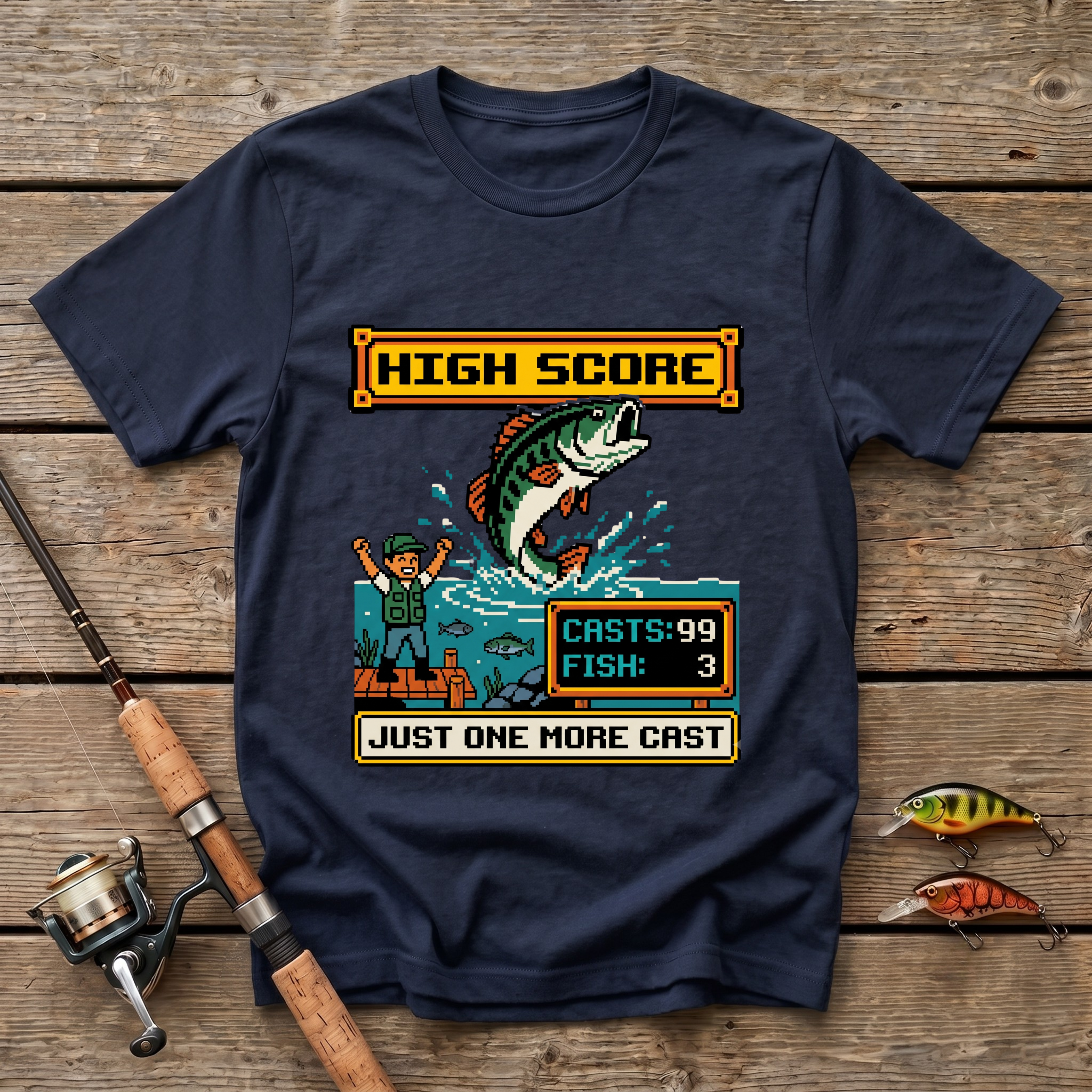 High Score. Just One More Cast T-Shirt