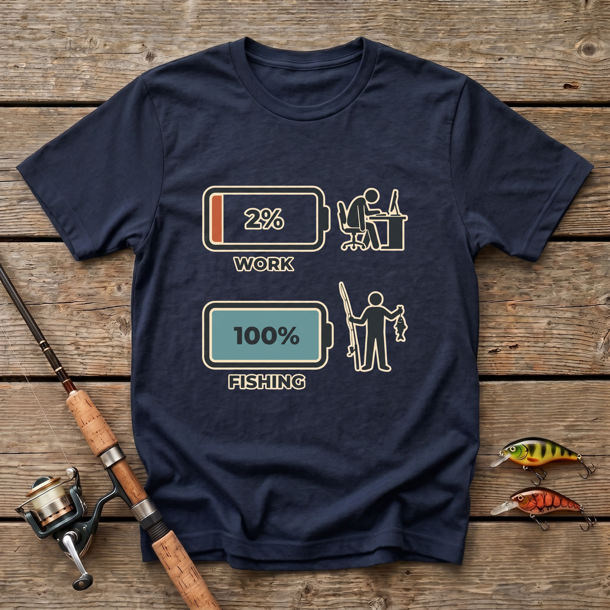 Work Vs Fishing T-Shirt