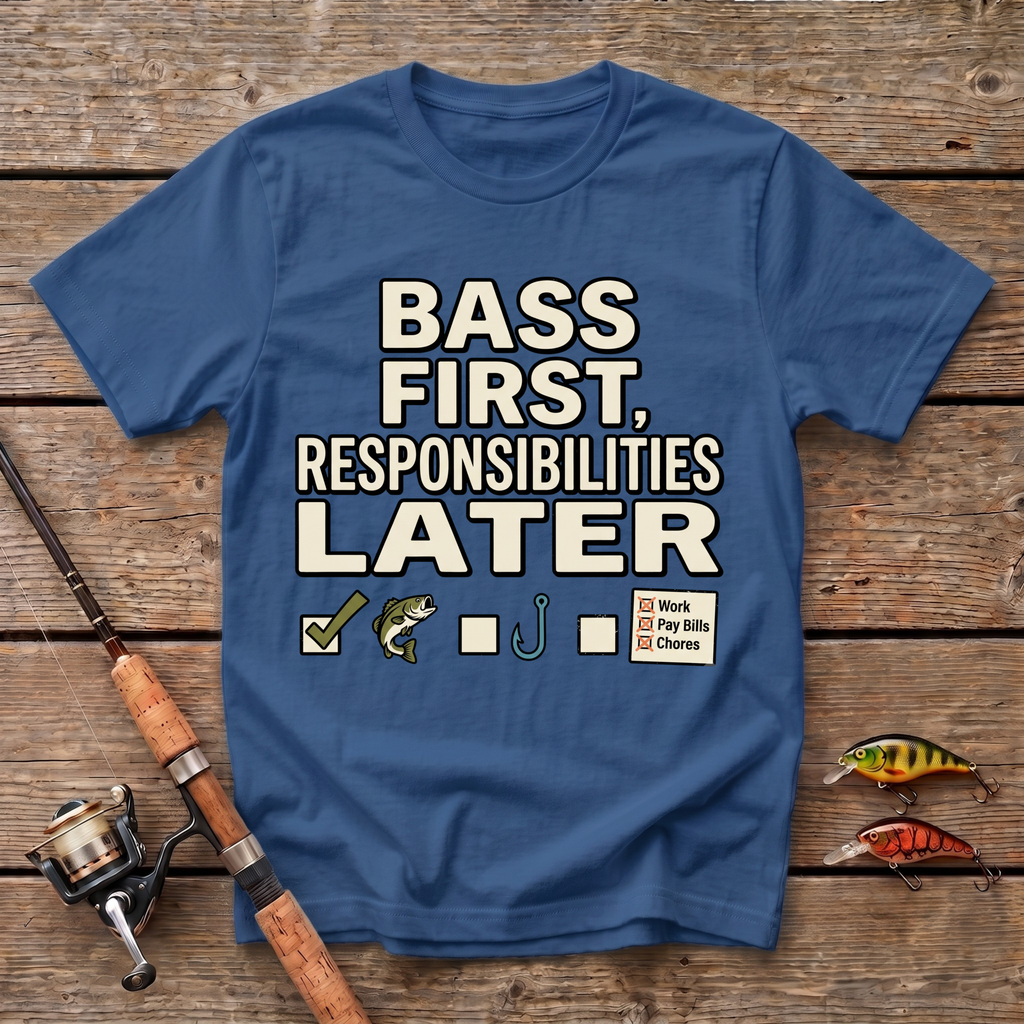 Bass First, Responsibilities Later T-Shirt