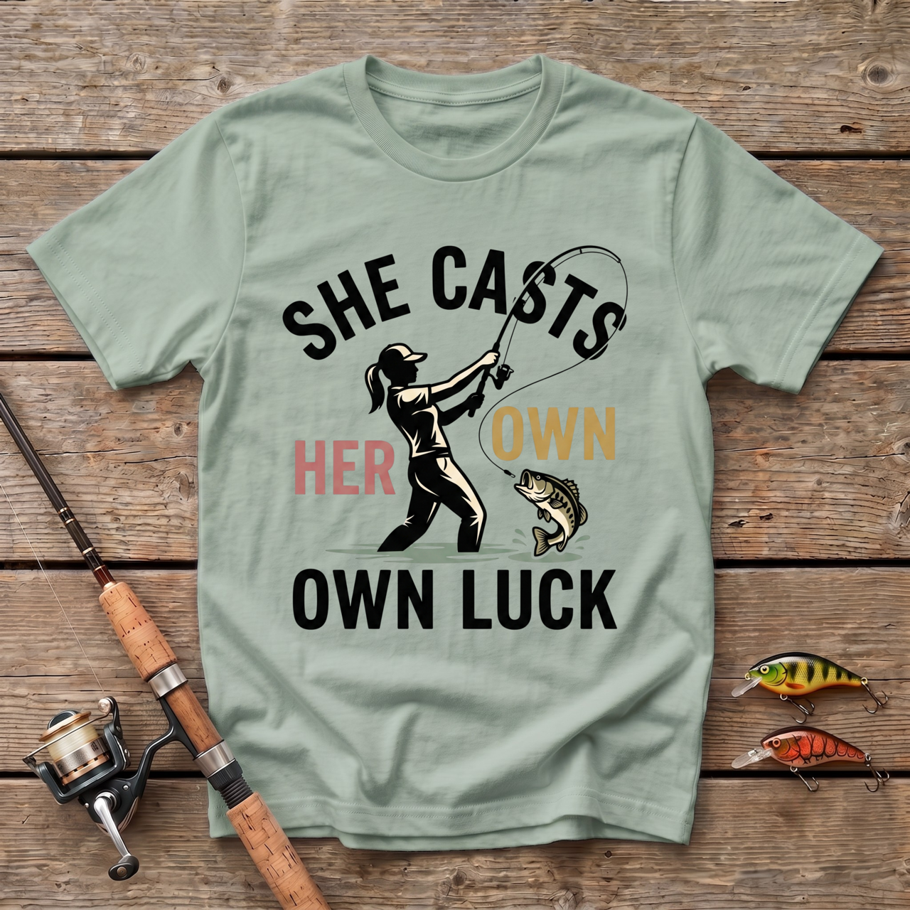 She Casts Her Own Luck T-Shirt