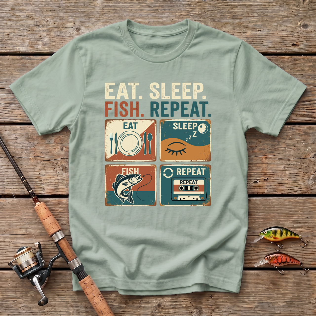 Eat Sleep Fish Repeat T-Shirt