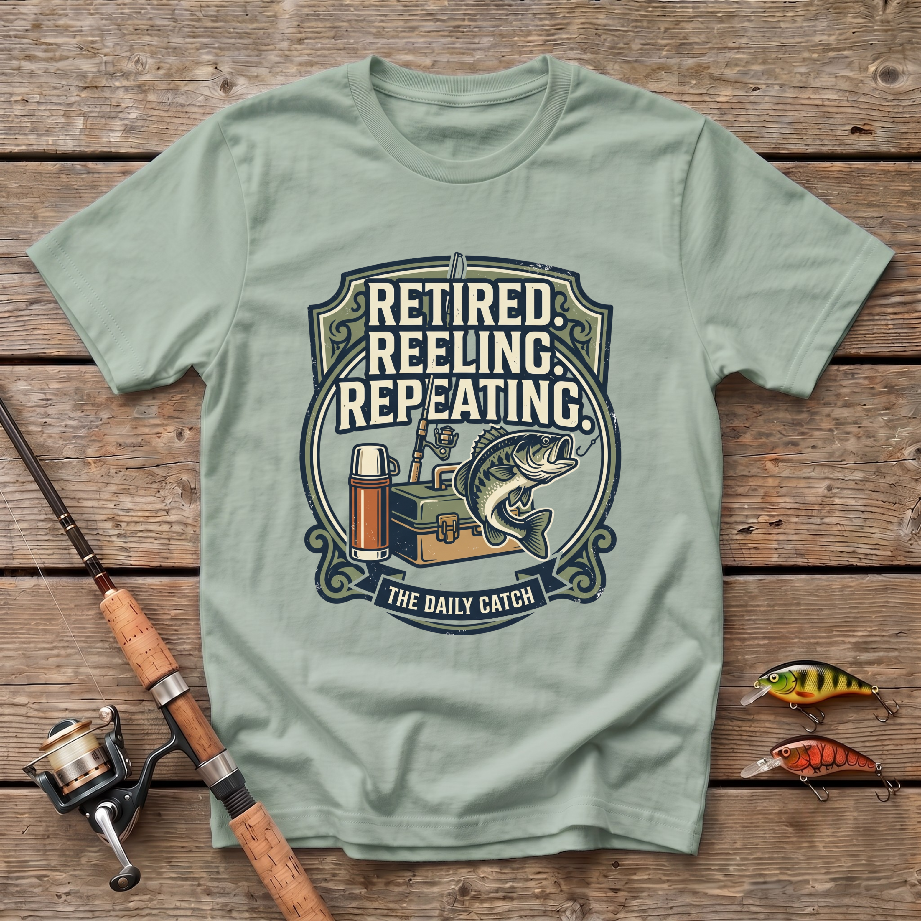 Retired Reeling Repeating T-Shirt