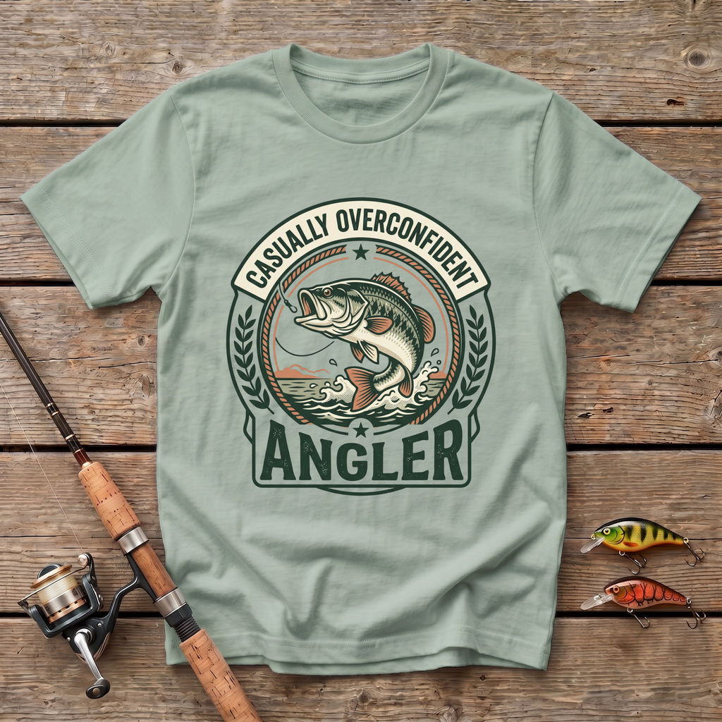 Casually Overconfident Angler T-Shirt