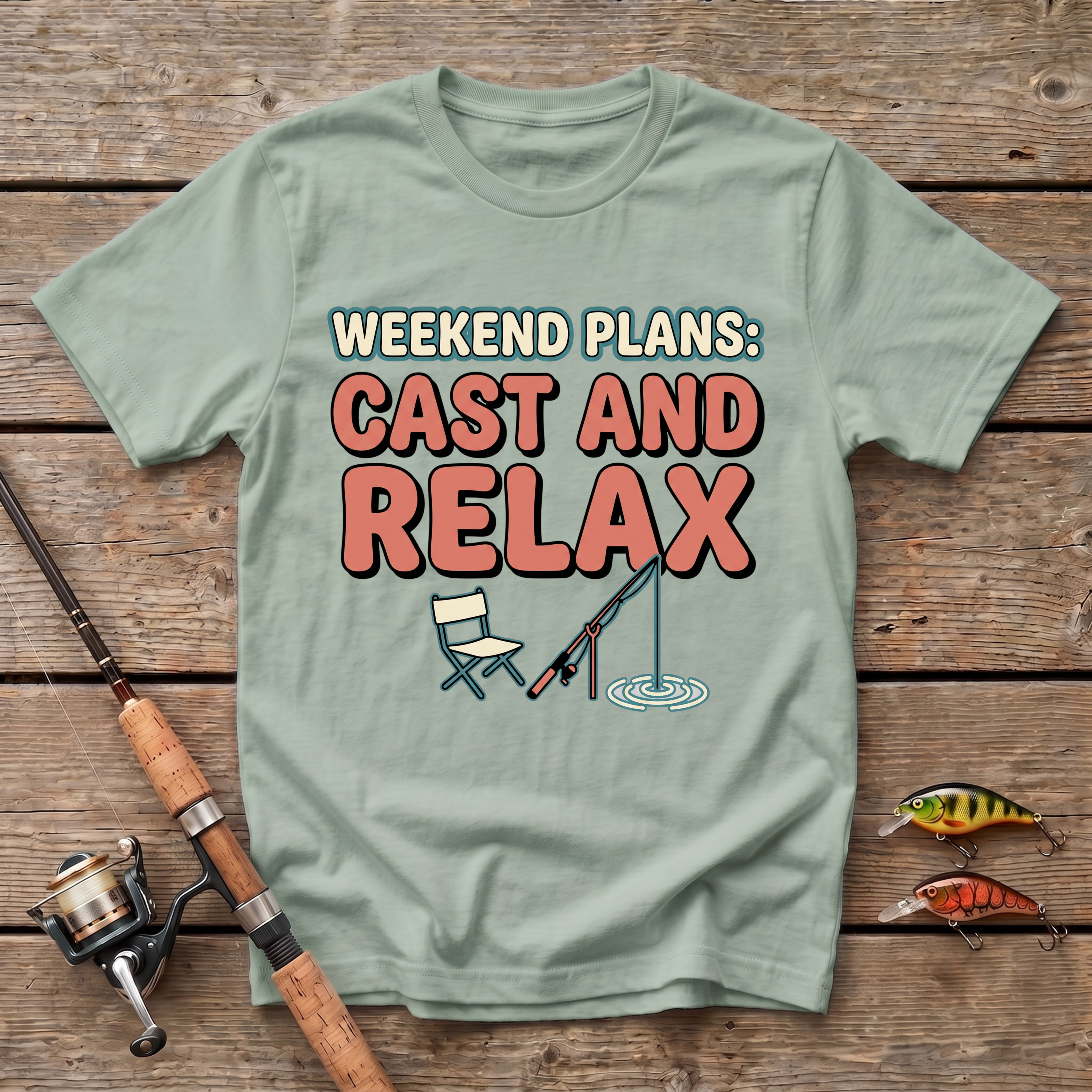 Weekend Plans: Cast And Relax T-Shirt