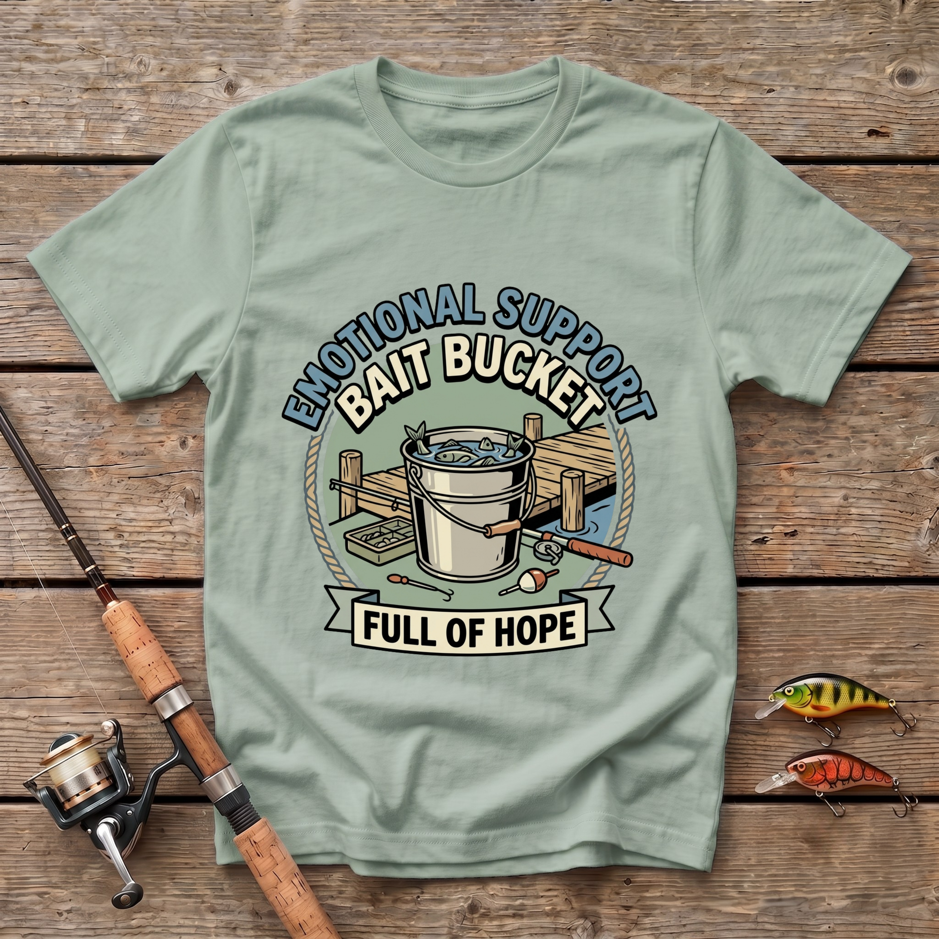 Emotional Support Bait Bucket T-Shirt