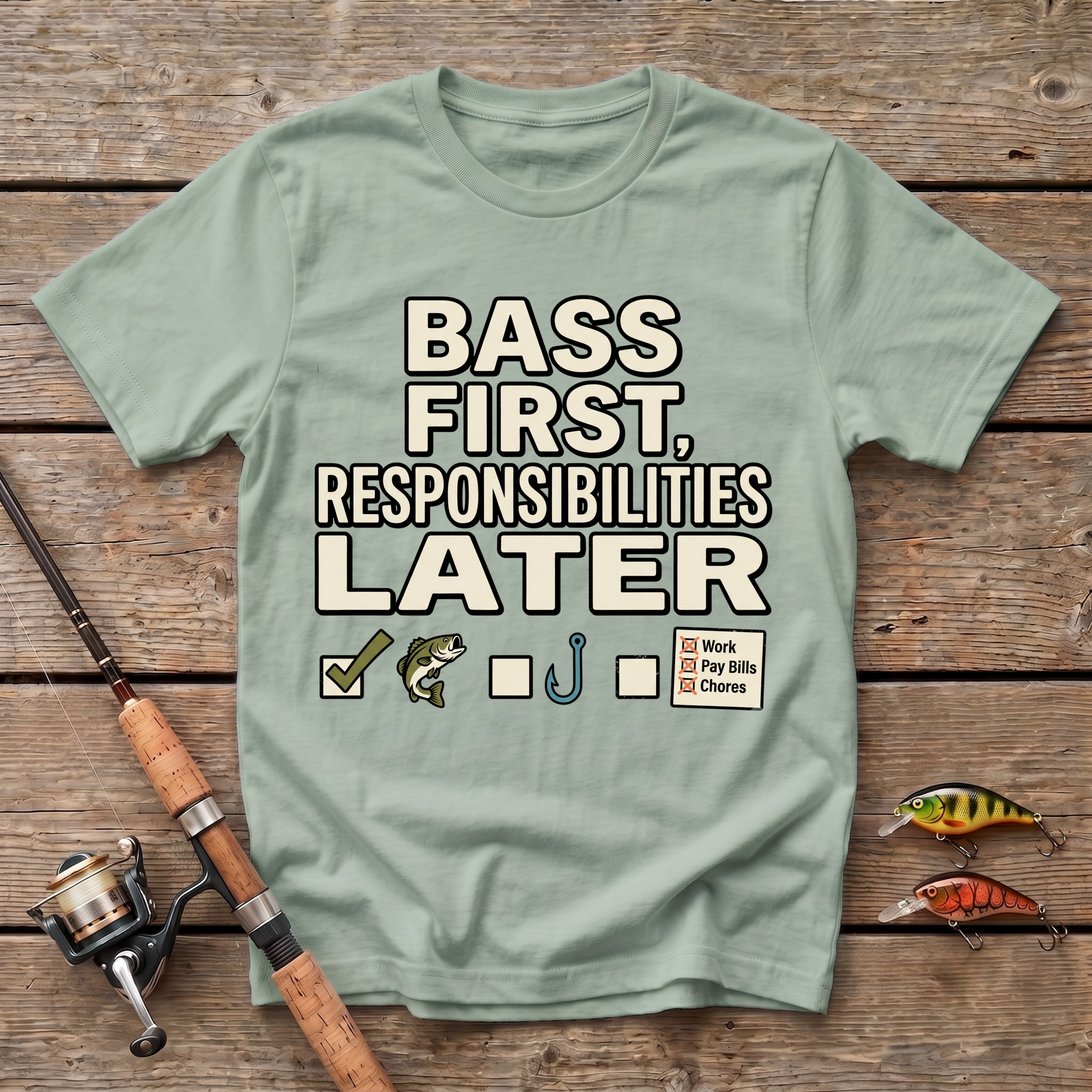 Bass First, Responsibilities Later T-Shirt
