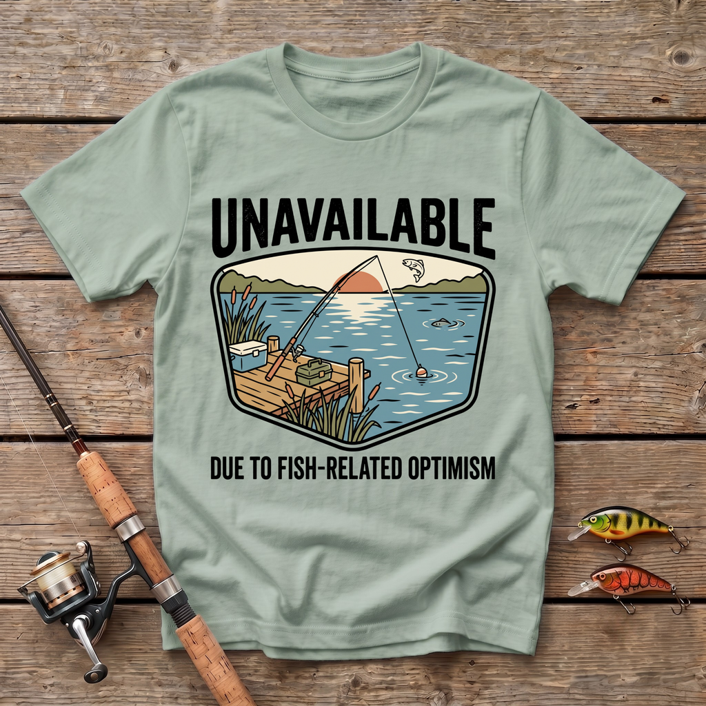 Unavailable Due To Fishing Related Optimism T-Shirt