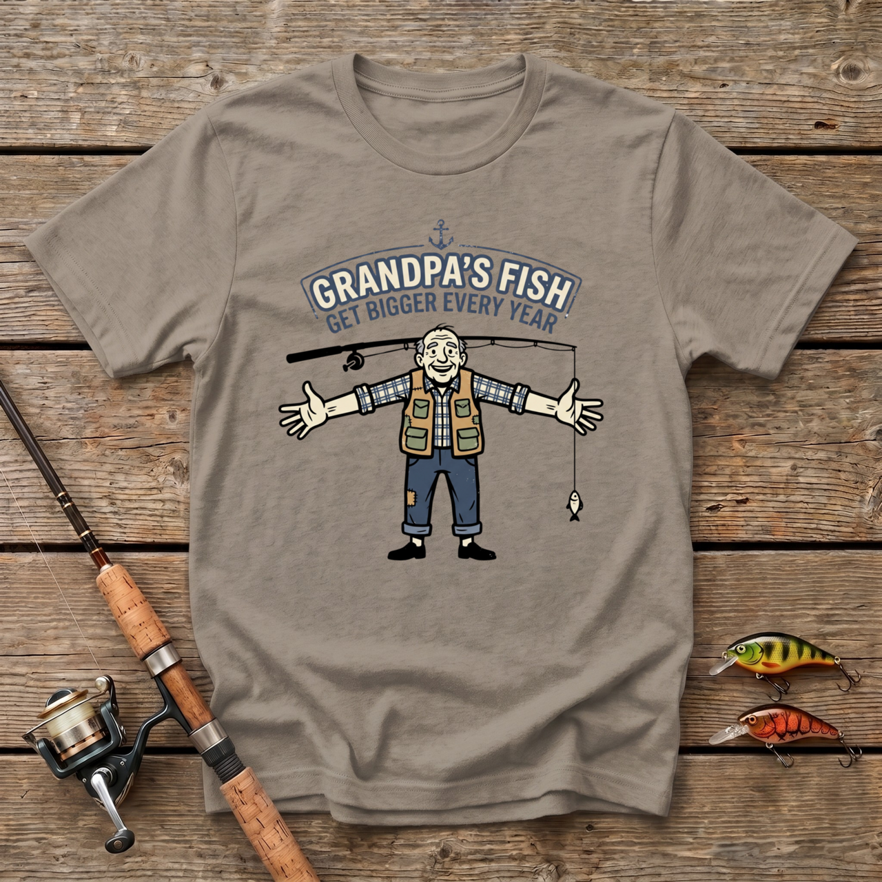 Grandpa's Fish Get Bigger Every Year T-Shirt