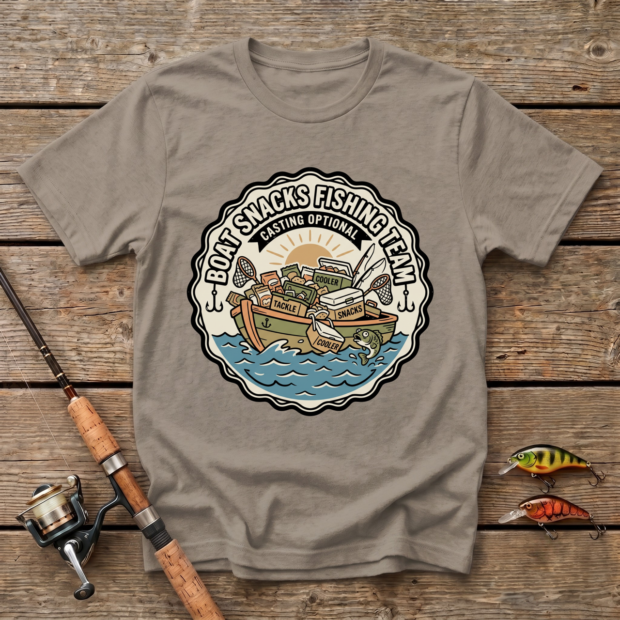Boat Snacks Fishing Team T-Shirt