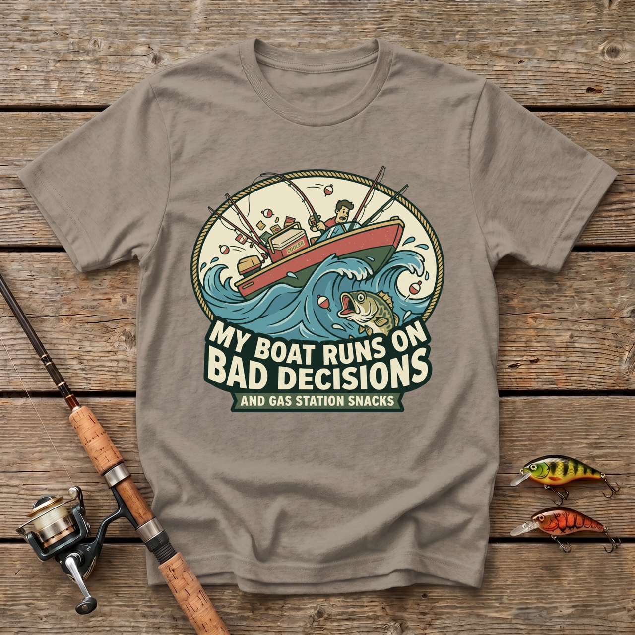My Boat Runs On Bad Decisions T-Shirt