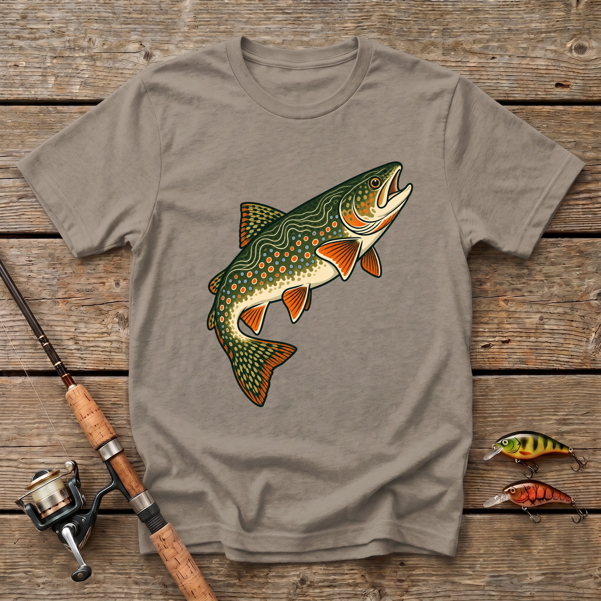 Patterned Trout T-Shirt