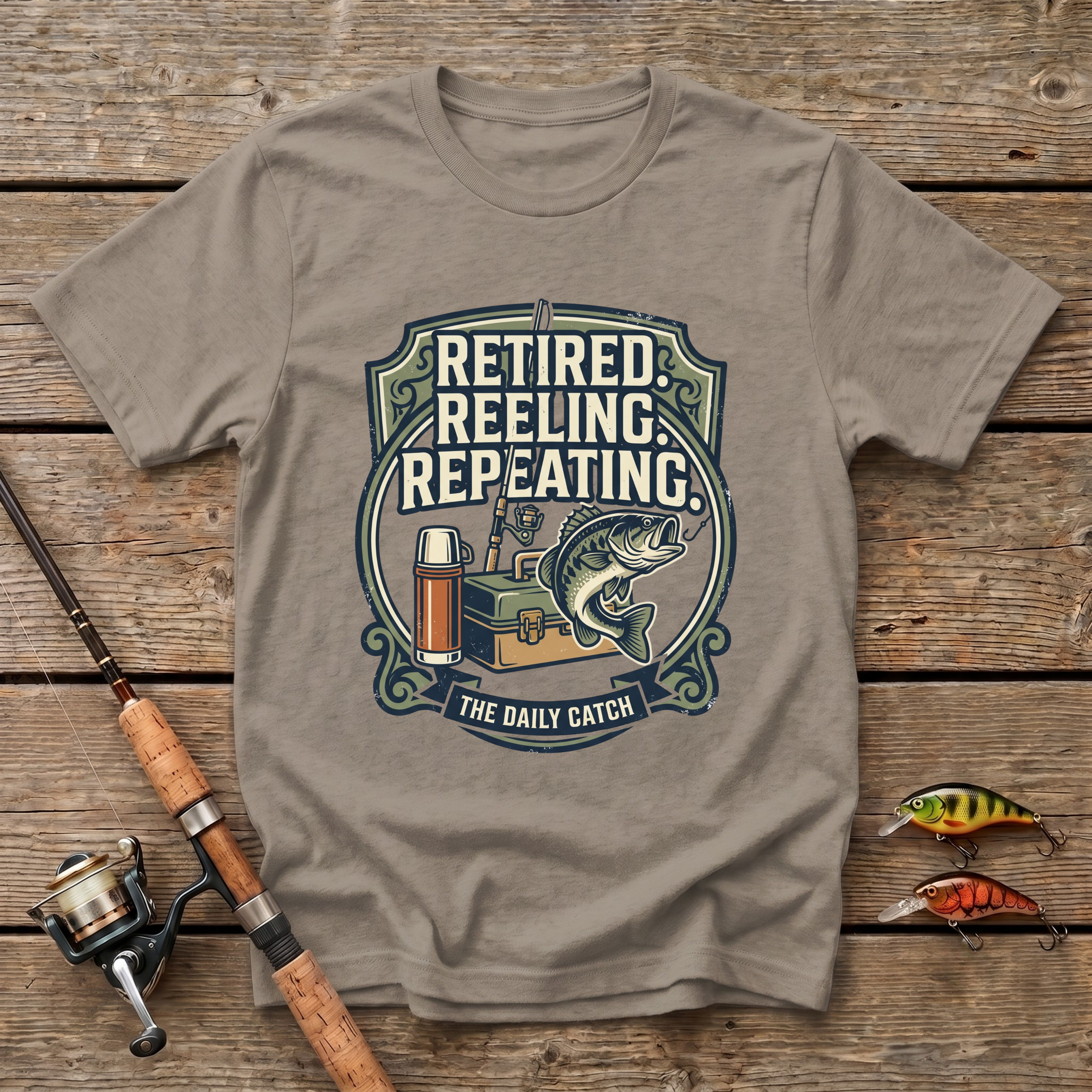 Retired Reeling Repeating T-Shirt