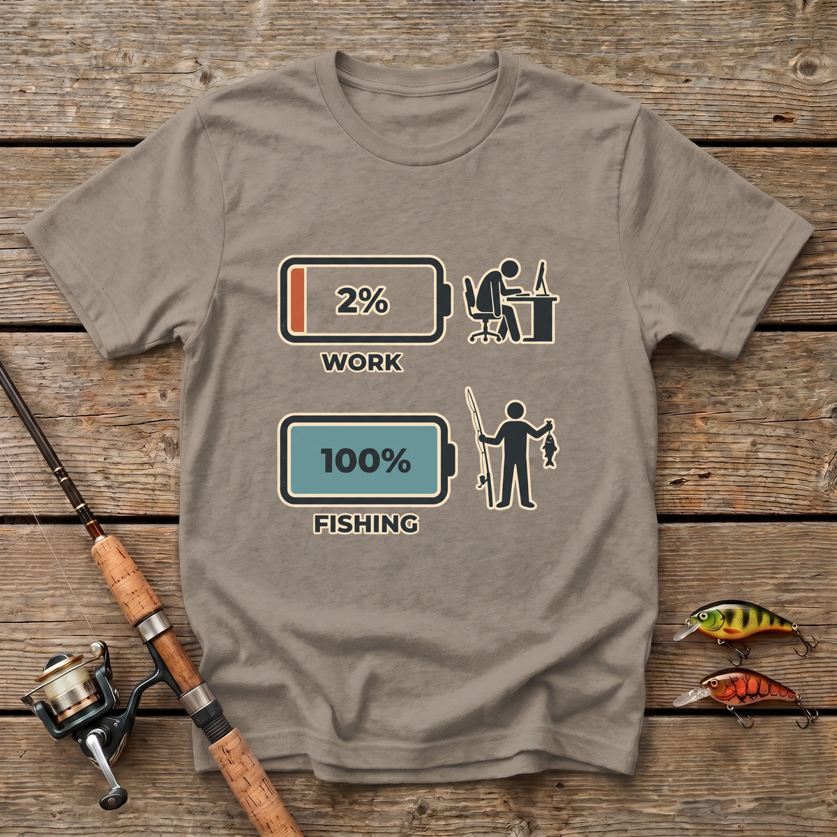 Work Vs Fishing T-Shirt
