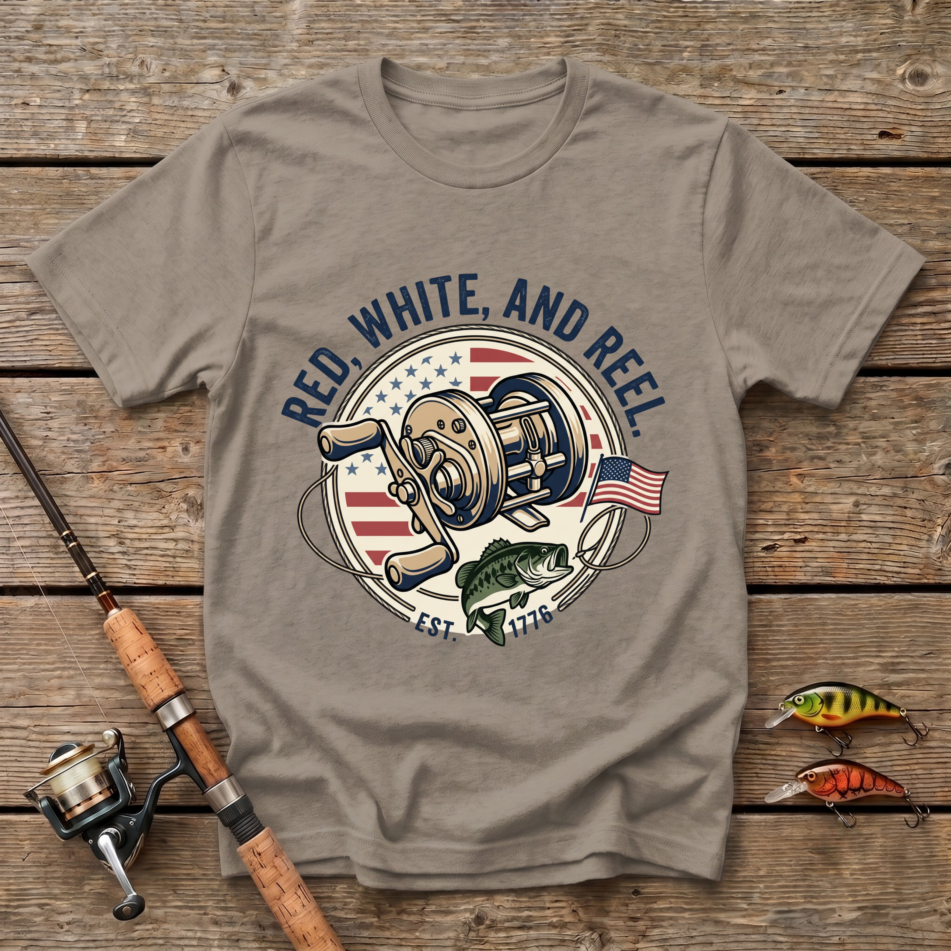 Red, White And Reel T-Shirt