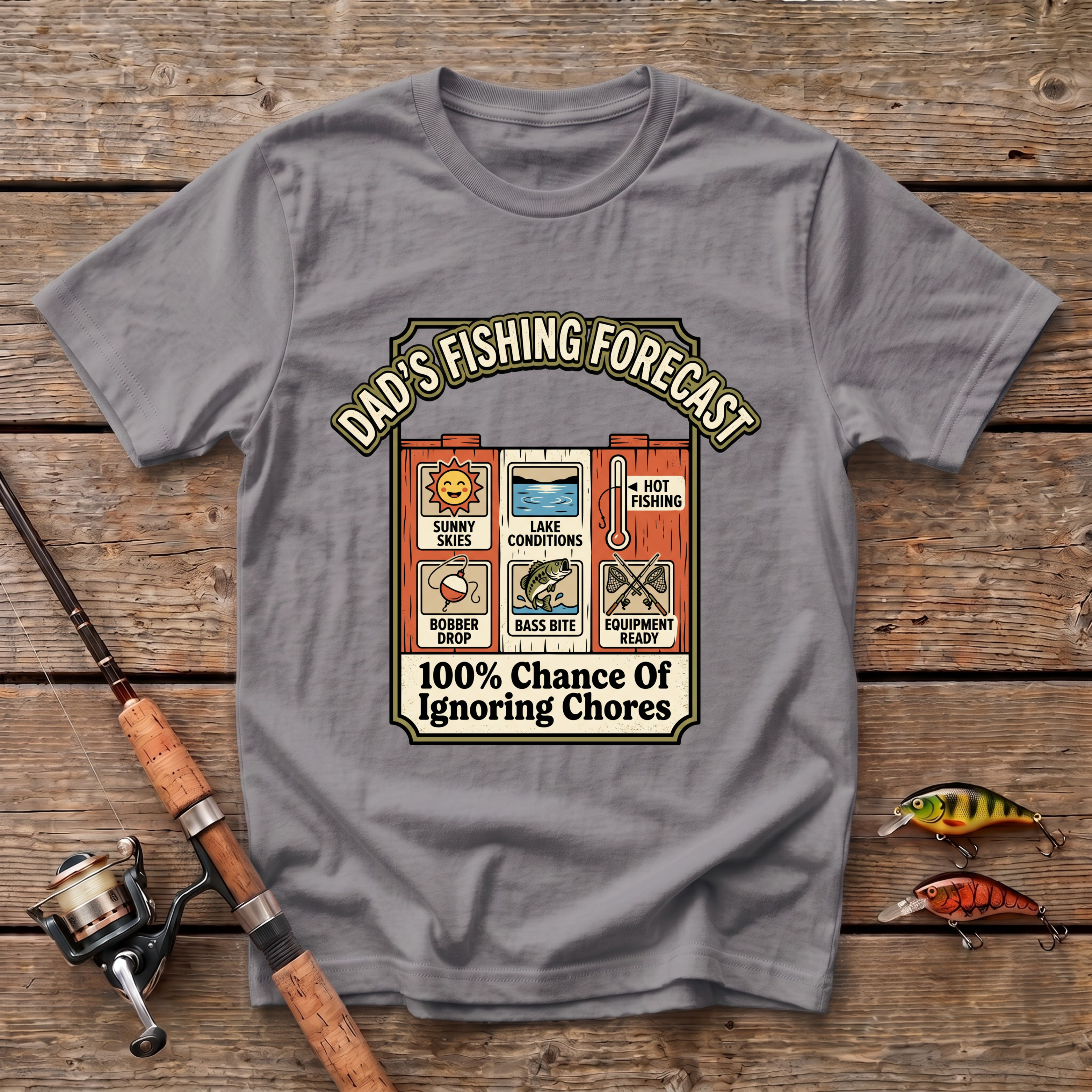 Dad's Fishing Forecast T-Shirt