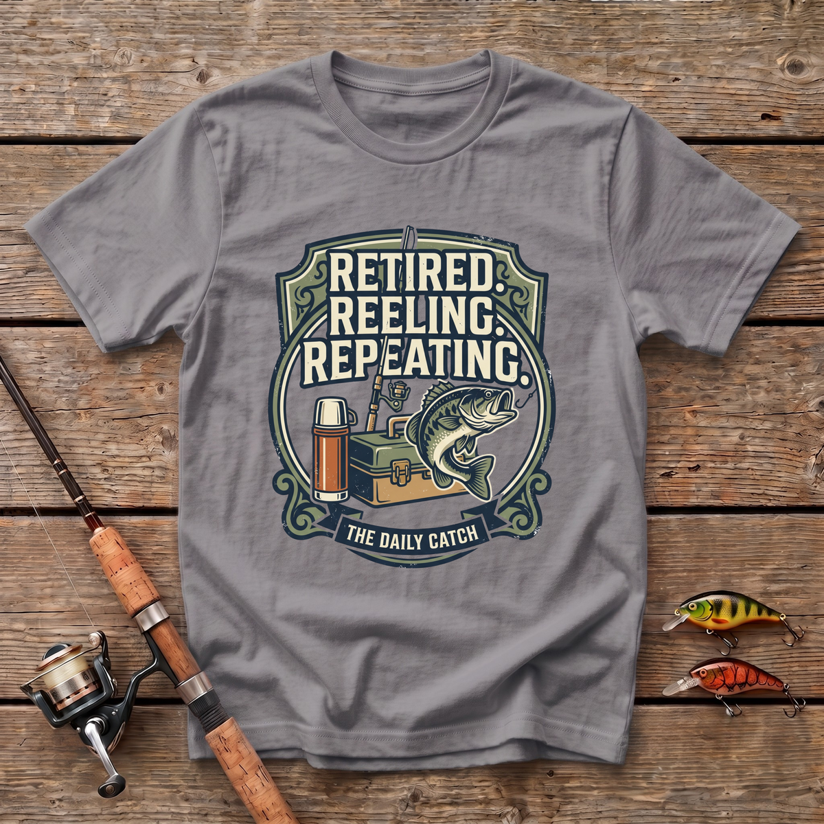 Retired Reeling Repeating T-Shirt