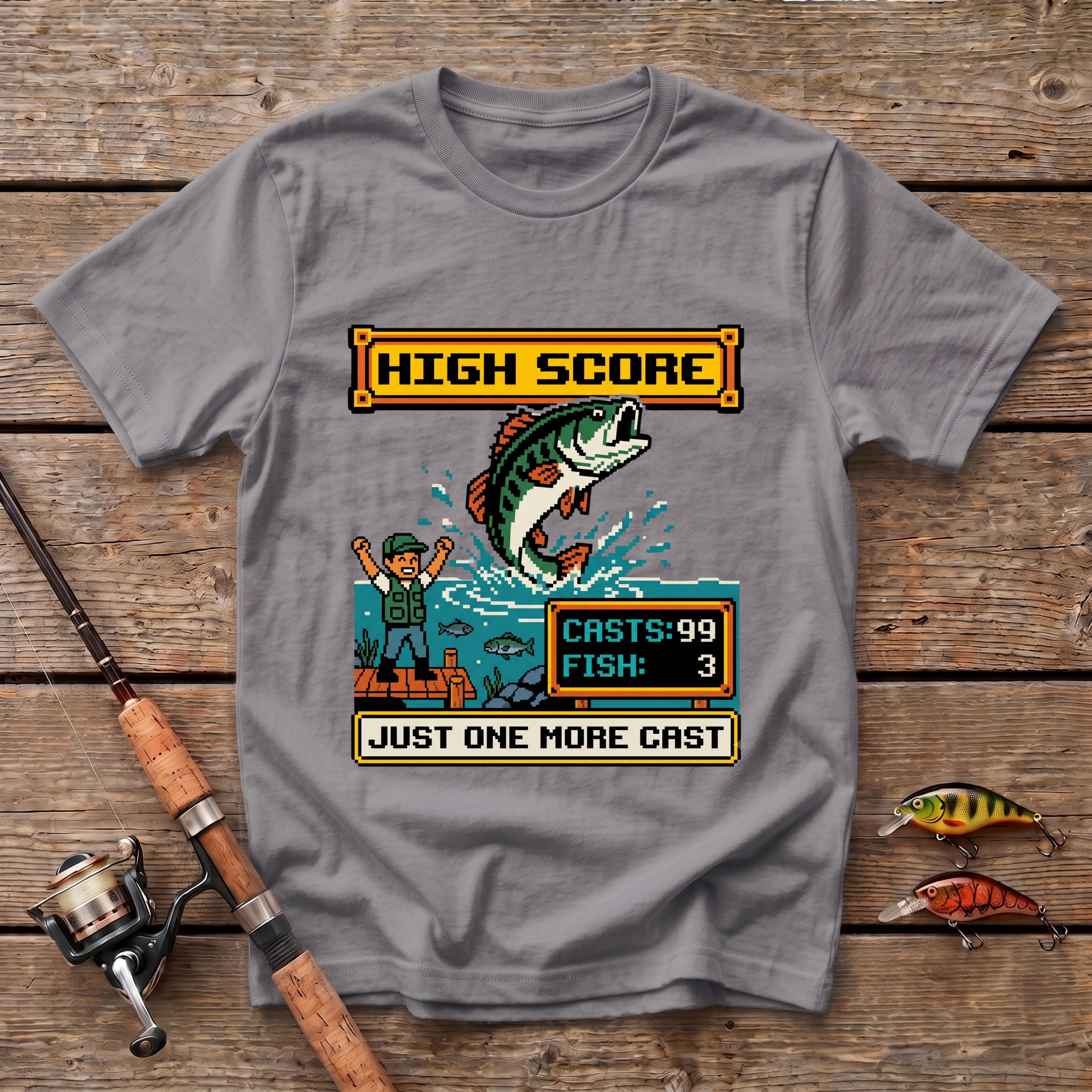High Score. Just One More Cast T-Shirt