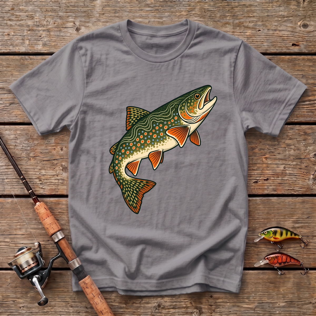 Patterned Trout T-Shirt