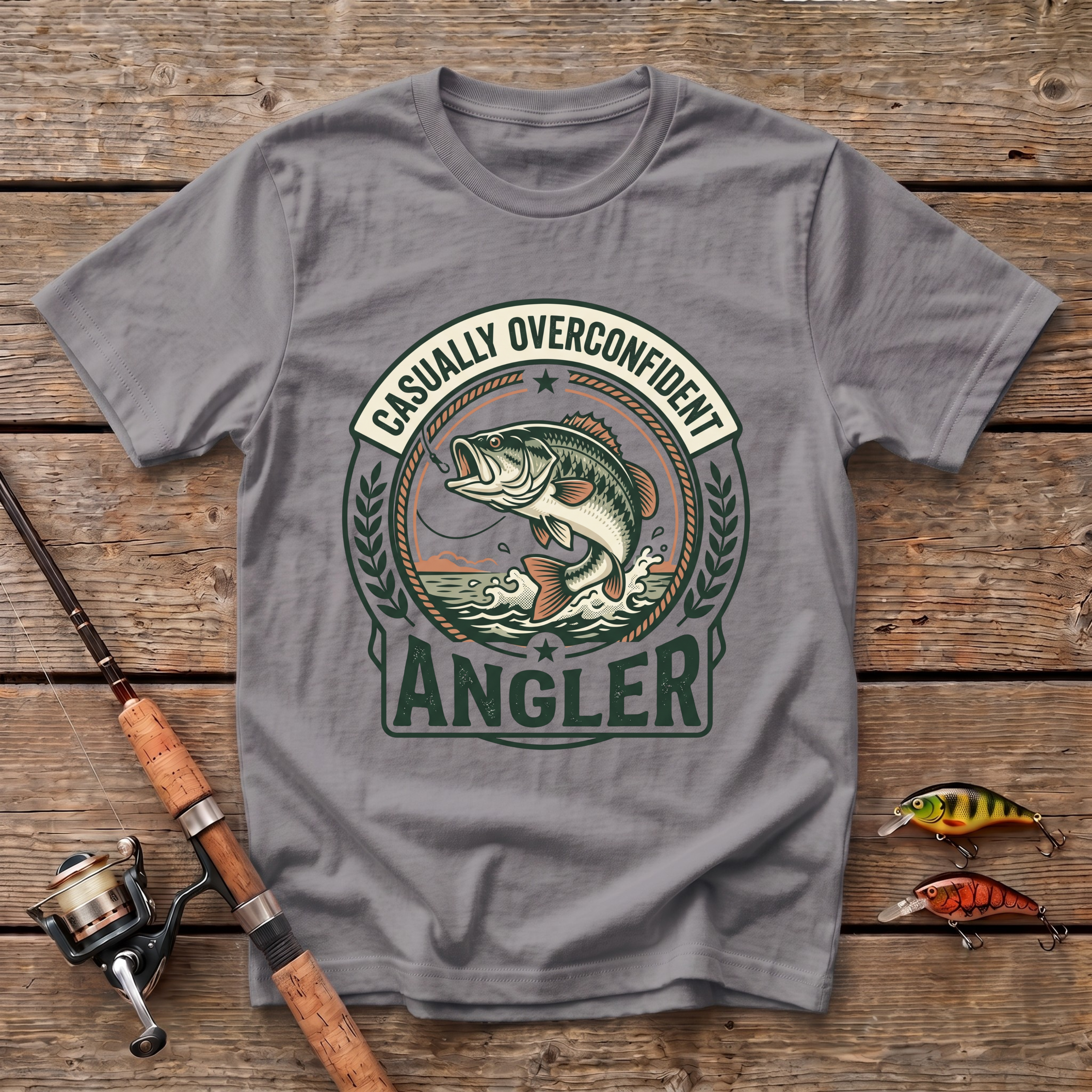 Casually Overconfident Angler T-Shirt