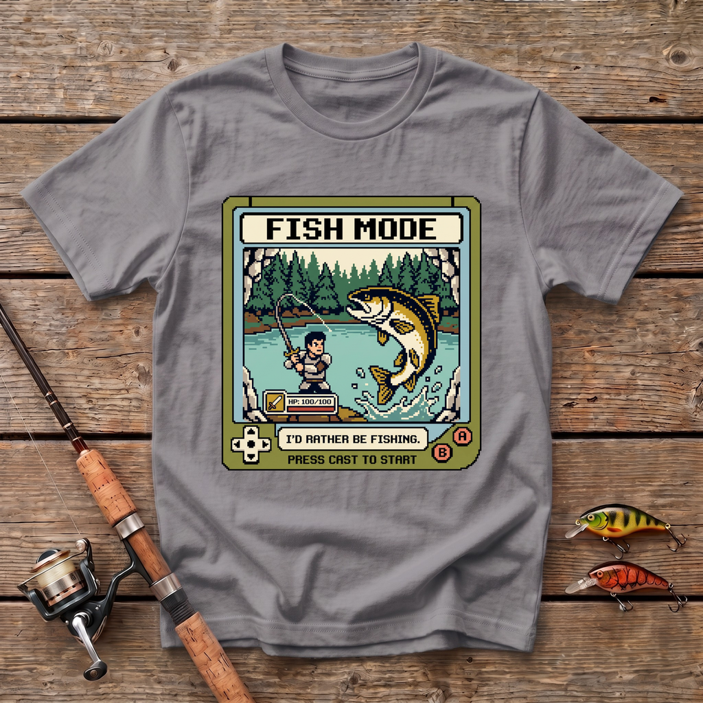 Fish Mode On: I'd Rather Be Fishing T-Shirt