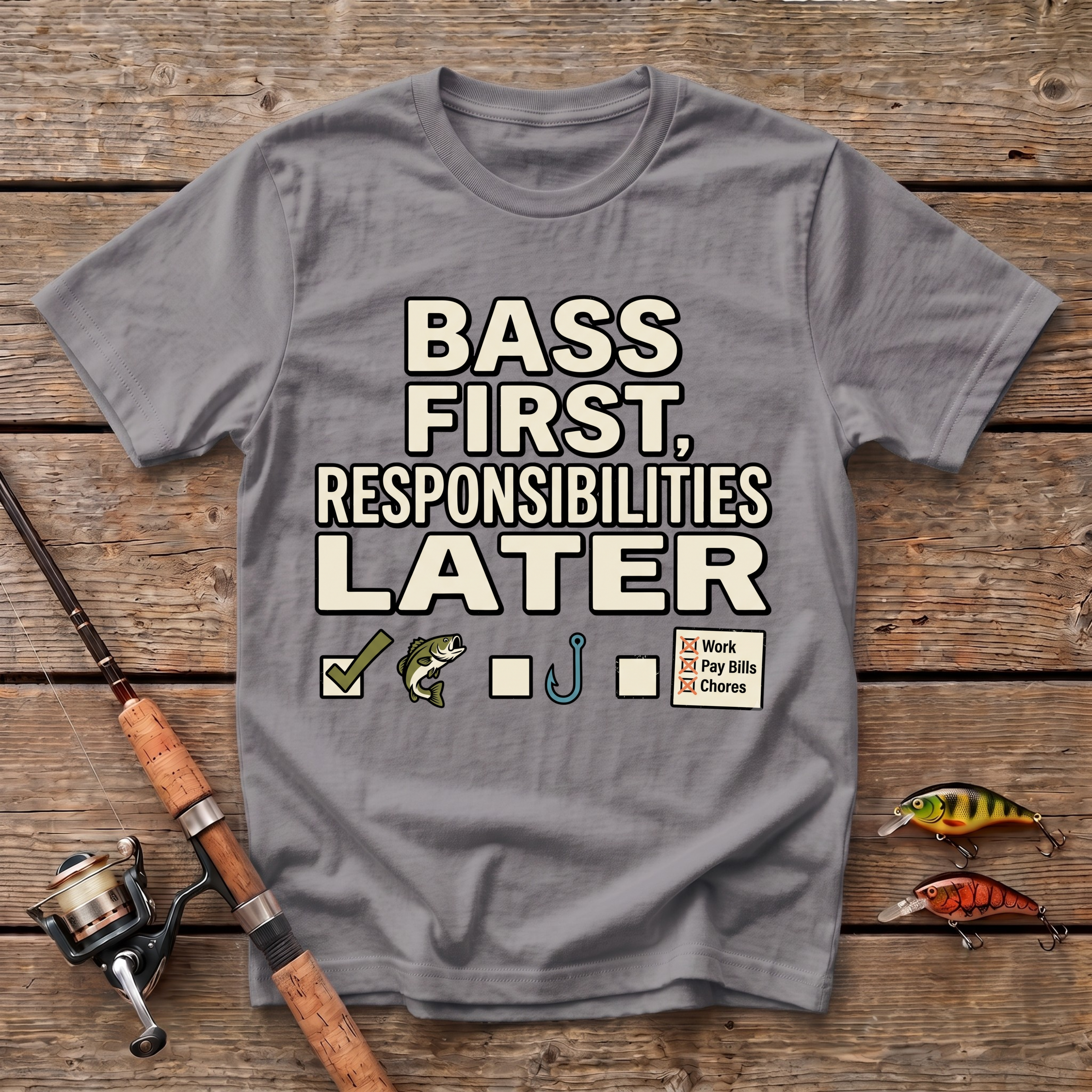 Bass First, Responsibilities Later T-Shirt