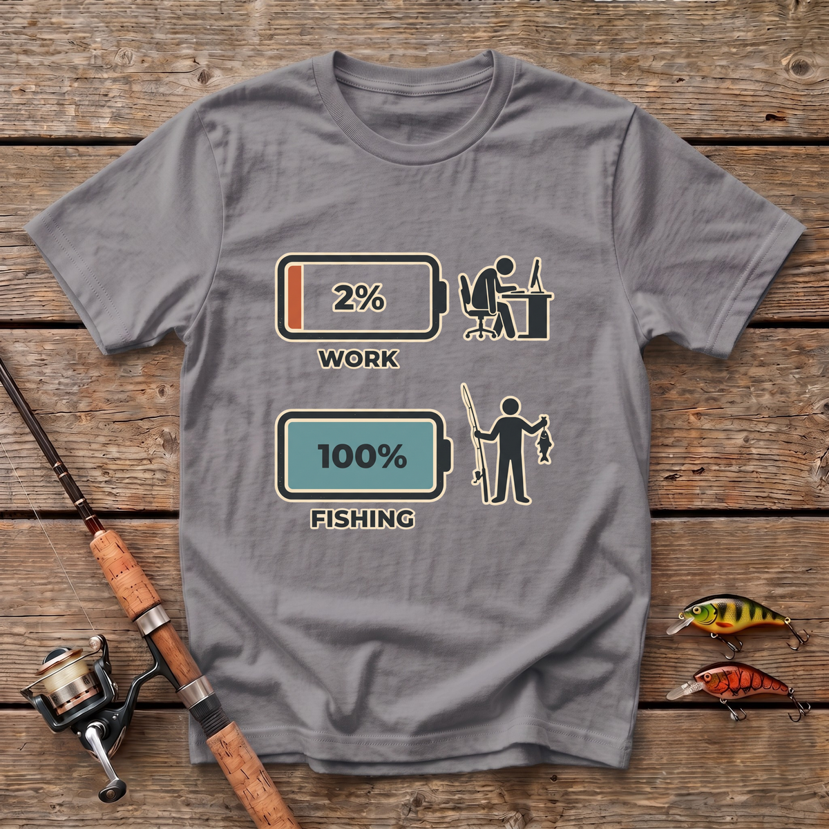 Work Vs Fishing T-Shirt