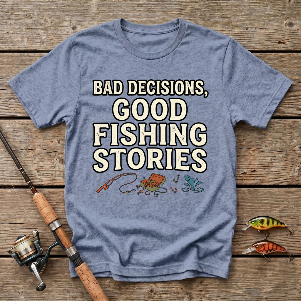 Bad Decisions, Good Fishing Stories T-Shirt